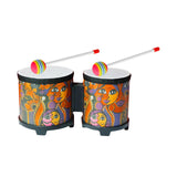 Maxbell 5'' and 6'' Bongo Drum Set with Wood Drumsticks for Girls Boys Birthday Gift Face