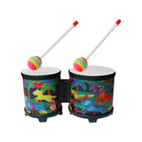 Maxbell 5'' and 6'' Bongo Drum Set with Wood Drumsticks for Girls Boys Birthday Gift Animal