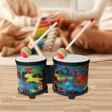 Maxbell 5'' and 6'' Bongo Drum Set with Wood Drumsticks for Girls Boys Birthday Gift Animal