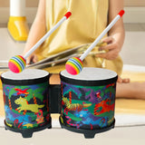 Maxbell 5'' and 6'' Bongo Drum Set with Wood Drumsticks for Girls Boys Birthday Gift Animal