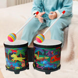 Maxbell 5'' and 6'' Bongo Drum Set with Wood Drumsticks for Girls Boys Birthday Gift Animal