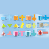 Maxbell 12Pcs 3D Geometric Shapes Blocks Montessori for Kindergarten Elementary Kids