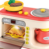 Maxbell Microwave Toys Kitchen Playset Kitchen Toys Gift Kitchen Toys for Child Red