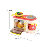 Maxbell Microwave Toys Kitchen Playset Kitchen Toys Gift Kitchen Toys for Child Red