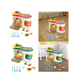 Maxbell Microwave Toys Kitchen Playset Kitchen Toys Gift Kitchen Toys for Child Red