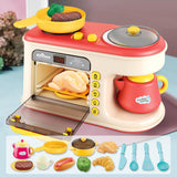 Maxbell Microwave Toys Kitchen Playset Kitchen Toys Gift Kitchen Toys for Child Red