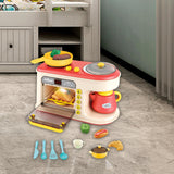 Maxbell Microwave Toys Kitchen Playset Kitchen Toys Gift Kitchen Toys for Child Red