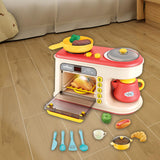 Maxbell Microwave Toys Kitchen Playset Kitchen Toys Gift Kitchen Toys for Child Red