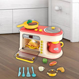 Maxbell Microwave Toys Kitchen Playset Kitchen Toys Gift Kitchen Toys for Child Red