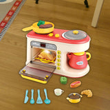 Maxbell Microwave Toys Kitchen Playset Kitchen Toys Gift Kitchen Toys for Child Red