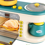 Maxbell Microwave Toys Kitchen Playset Kitchen Toys Gift Kitchen Toys for Child Green