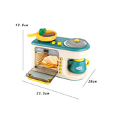 Maxbell Microwave Toys Kitchen Playset Kitchen Toys Gift Kitchen Toys for Child Green