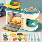 Maxbell Microwave Toys Kitchen Playset Kitchen Toys Gift Kitchen Toys for Child Green