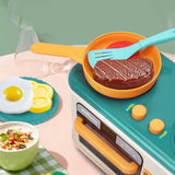 Maxbell Microwave Toys Kitchen Playset Kitchen Toys Gift Kitchen Toys for Child Green