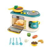 Maxbell Microwave Toys Kitchen Playset Kitchen Toys Gift Kitchen Toys for Child Green