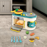 Maxbell Microwave Toys Kitchen Playset Kitchen Toys Gift Kitchen Toys for Child Green