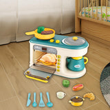 Maxbell Microwave Toys Kitchen Playset Kitchen Toys Gift Kitchen Toys for Child Green