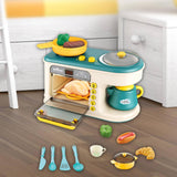 Maxbell Microwave Toys Kitchen Playset Kitchen Toys Gift Kitchen Toys for Child Green