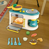 Maxbell Microwave Toys Kitchen Playset Kitchen Toys Gift Kitchen Toys for Child Green