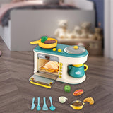 Maxbell Microwave Toys Kitchen Playset Kitchen Toys Gift Kitchen Toys for Child Green