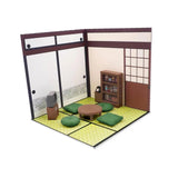 Maxbell 1/12 Backdrop Scene Model with Furniture for Action Figures Dolls Collection Style A