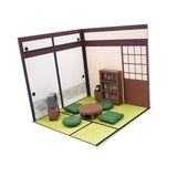 Maxbell 1/12 Backdrop Scene Model with Furniture for Action Figures Dolls Collection Style A