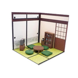 Maxbell 1/12 Backdrop Scene Model with Furniture for Action Figures Dolls Collection Style A