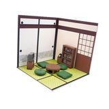 Maxbell 1/12 Backdrop Scene Model with Furniture for Action Figures Dolls Collection Style A
