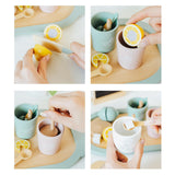 Maxbell Wooden Tea Set Developmental Toy Kitchen Tableware Set for Kindergarten Kids