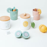 Maxbell Wooden Tea Set Developmental Toy Kitchen Tableware Set for Kindergarten Kids