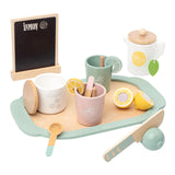 Maxbell Wooden Tea Set Developmental Toy Kitchen Tableware Set for Kindergarten Kids