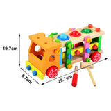 Maxbell Wood Play Tool Set Colorful Puzzle Toy Pounding Toy for Babies Birthday Gift