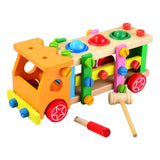 Maxbell Wood Play Tool Set Colorful Puzzle Toy Pounding Toy for Babies Birthday Gift