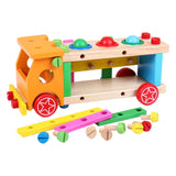 Maxbell Wood Play Tool Set Colorful Puzzle Toy Pounding Toy for Babies Birthday Gift