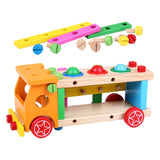 Maxbell Wood Play Tool Set Colorful Puzzle Toy Pounding Toy for Babies Birthday Gift