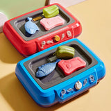 Maxbell Kids Play Kitchen Playset Pretend Cooking Playset for Restaurant Party Favor red