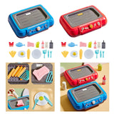 Maxbell Kids Play Kitchen Playset Pretend Cooking Playset for Restaurant Party Favor red