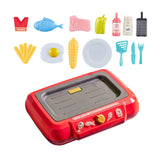 Maxbell Kids Play Kitchen Playset Pretend Cooking Playset for Restaurant Party Favor red