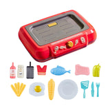 Maxbell Kids Play Kitchen Playset Pretend Cooking Playset for Restaurant Party Favor red