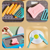 Maxbell Kids Play Kitchen Playset Pretend Cooking Playset for Restaurant Party Favor red