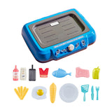 Maxbell Kids Play Kitchen Playset Pretend Cooking Playset for Restaurant Party Favor blue