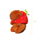 Maxbell Capybara Plush Keychain Toy Soft Ornament for Kids Boys Girls Creative Gifts Strawberry