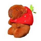 Maxbell Capybara Plush Keychain Toy Soft Ornament for Kids Boys Girls Creative Gifts Strawberry