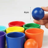 Maxbell Balls in Cups Montessori Toy Board Game Early Development Preschool Learning