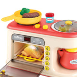 Maxbell Kitchen Playset with Oven Oven Play Kitchen Accessory for Education Birthday red