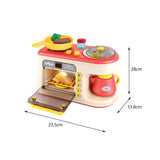 Maxbell Kitchen Playset with Oven Oven Play Kitchen Accessory for Education Birthday red