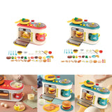 Maxbell Kitchen Playset with Oven Oven Play Kitchen Accessory for Education Birthday red