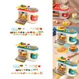 Maxbell Kitchen Playset with Oven Oven Play Kitchen Accessory for Education Birthday red