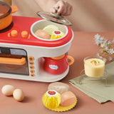 Maxbell Kitchen Playset with Oven Oven Play Kitchen Accessory for Education Birthday red