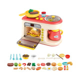 Maxbell Kitchen Playset with Oven Oven Play Kitchen Accessory for Education Birthday red